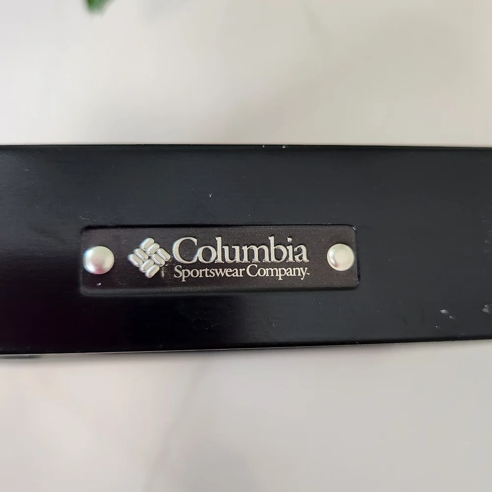 NEW ~ Columbia Tri-Fold Men's Wallet w/ Metal Case Black